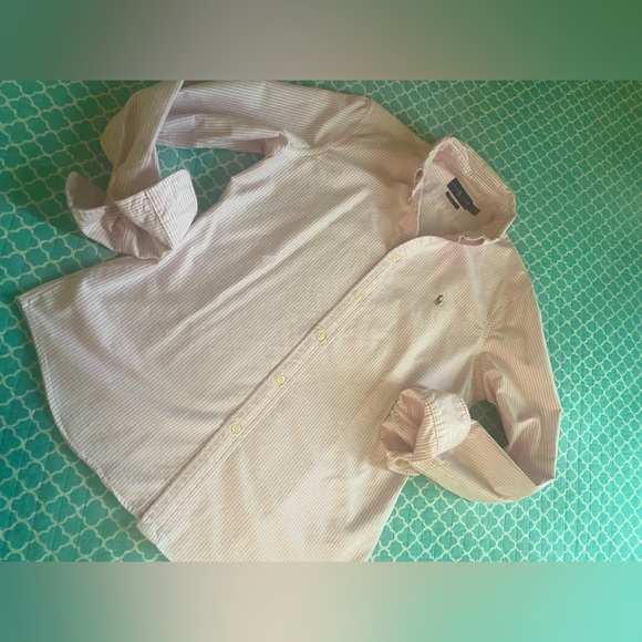 RALPH LAUREN Stripes Custom Fit Woman Shirt - Picture 2 of 8